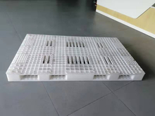 Plataformas apilables de plástico de malla reversible blanca rectangular de gran tamaño