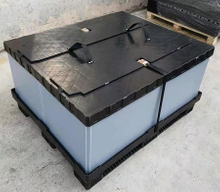 Caja de paquete de funda de plástico euro plegable con paleta de inyección