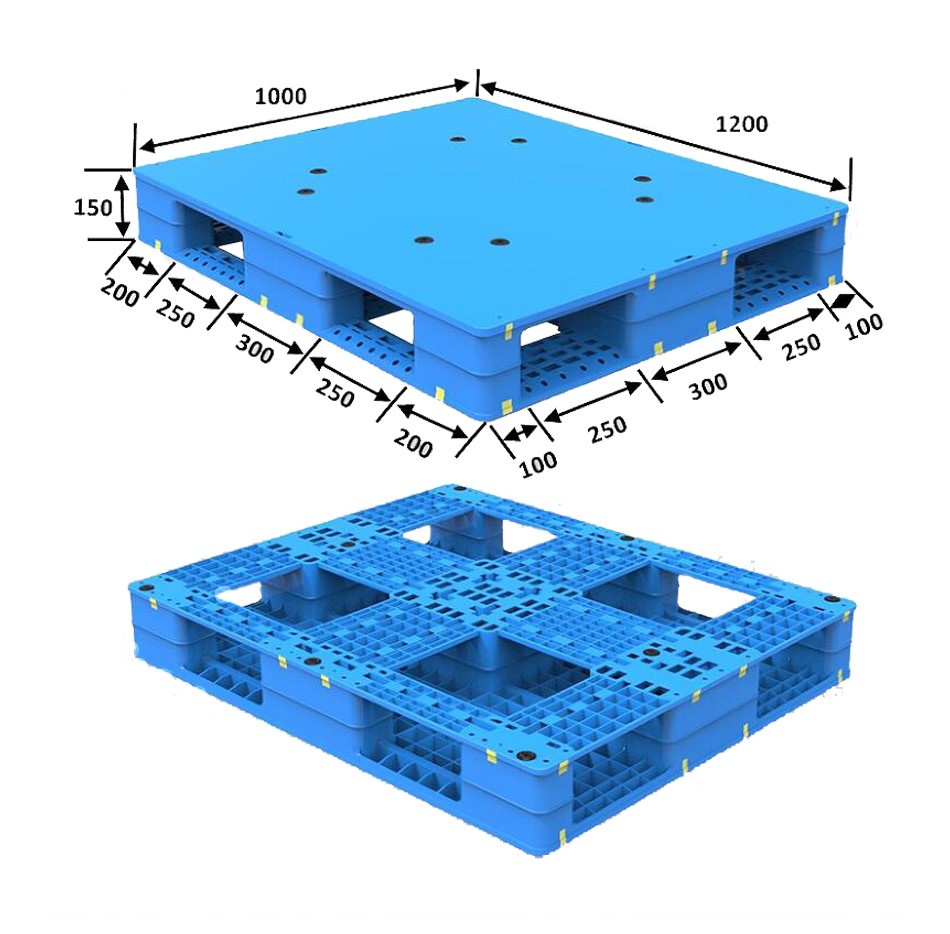1200 x 1000 тяжелых штабелируемых пластиковых поддонов