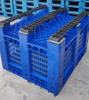 Contenedores a granel de paletas de plástico de almacenamiento ventilado apilables grandes