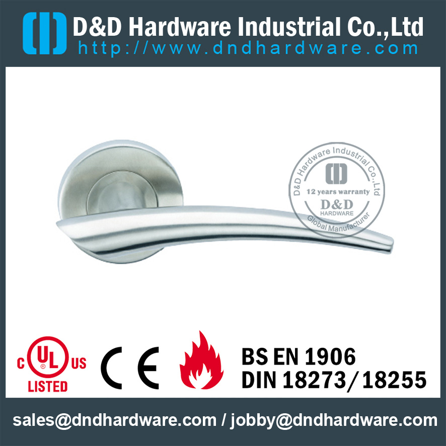 Tuas Menangani Tuas Baja Stainless Padat untuk Hardware Pintu-D & D Eksternal