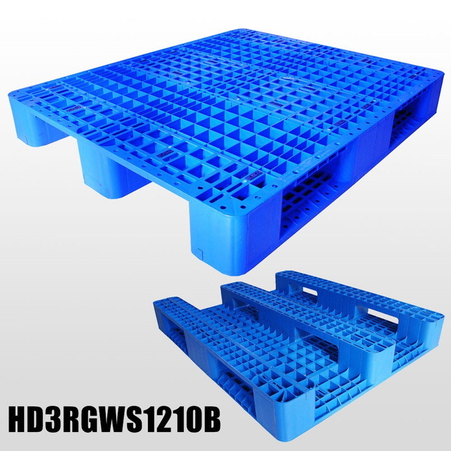 Palet de plástico industrial de 1200*1000*155 mm con 3 guías y plataforma de comedor