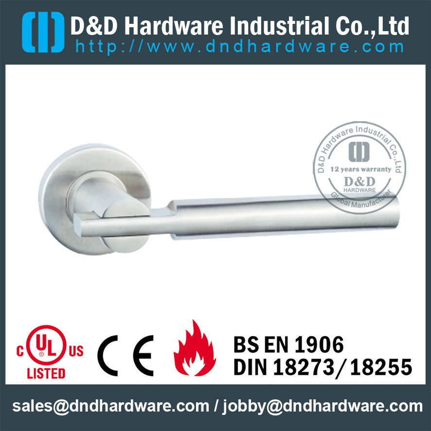 Manija de puerta sólida redonda del diseño de la moda SUS316 para la puerta comercial - DDSH165
