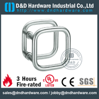 Stainless Steel Double Square Ring Door Tarik Handle untuk Metal Door-DDPH040