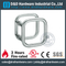 Aço inoxidável duplo quadrado anel porta puxador para porta de metal-ddph040