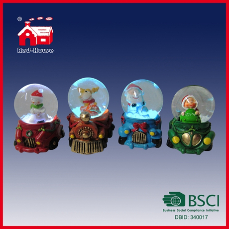 11 inch red barn home on the farm lighted snow globe with optional mus High Quality Resin Customized Snow Globe Handmade Water Snow Globe Car