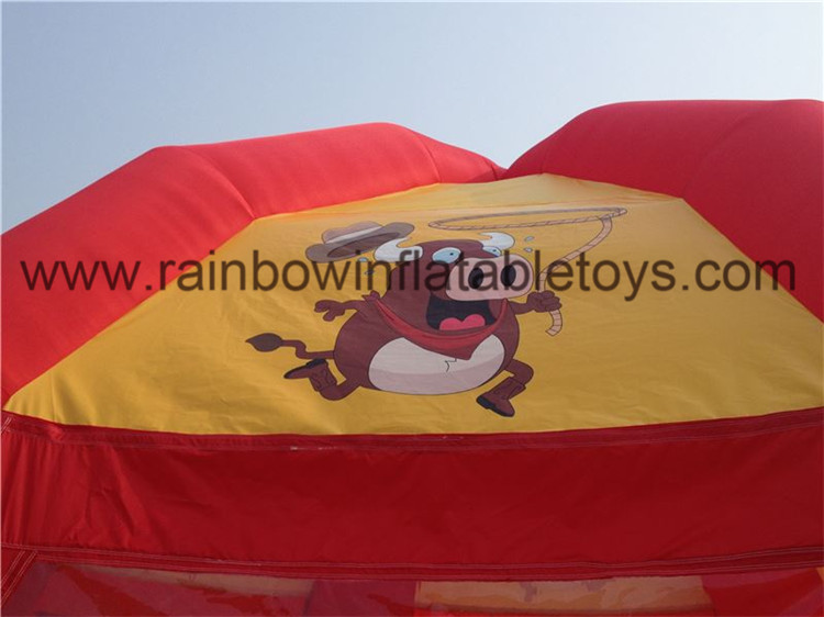 RB41011（6x6m）Inflatable Dome Shaped Bull Riding Tent for Advertising